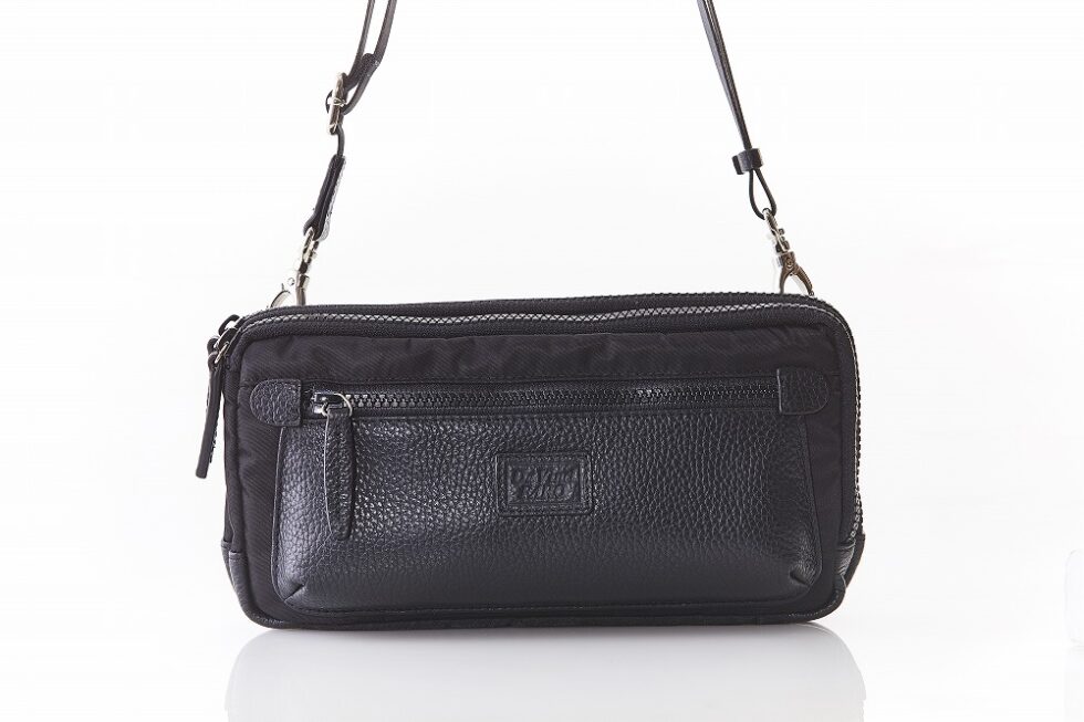 CRETA Double Wallet bag Stella BLACK　ダヴィンチファーロ　コレクション