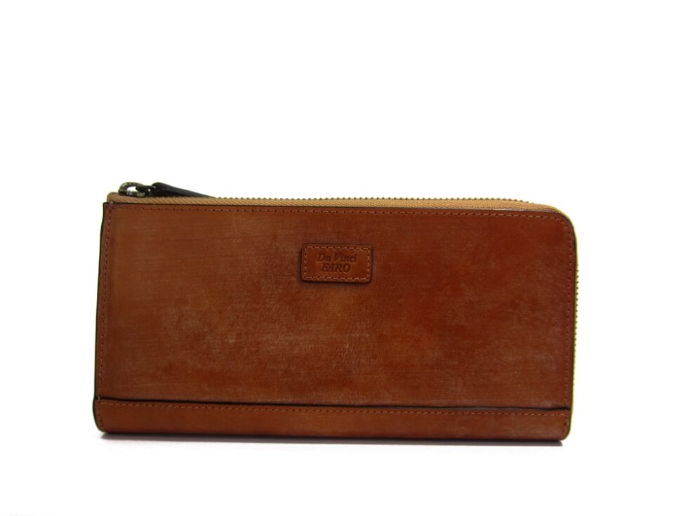 BRIDEL leather Slim Zip Wallet COGNAC ダヴィンチファーロ コレクション