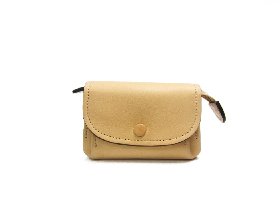 ALOMA Flap Card & Coin Case NATURAL ダヴィンチファーロ コレクション