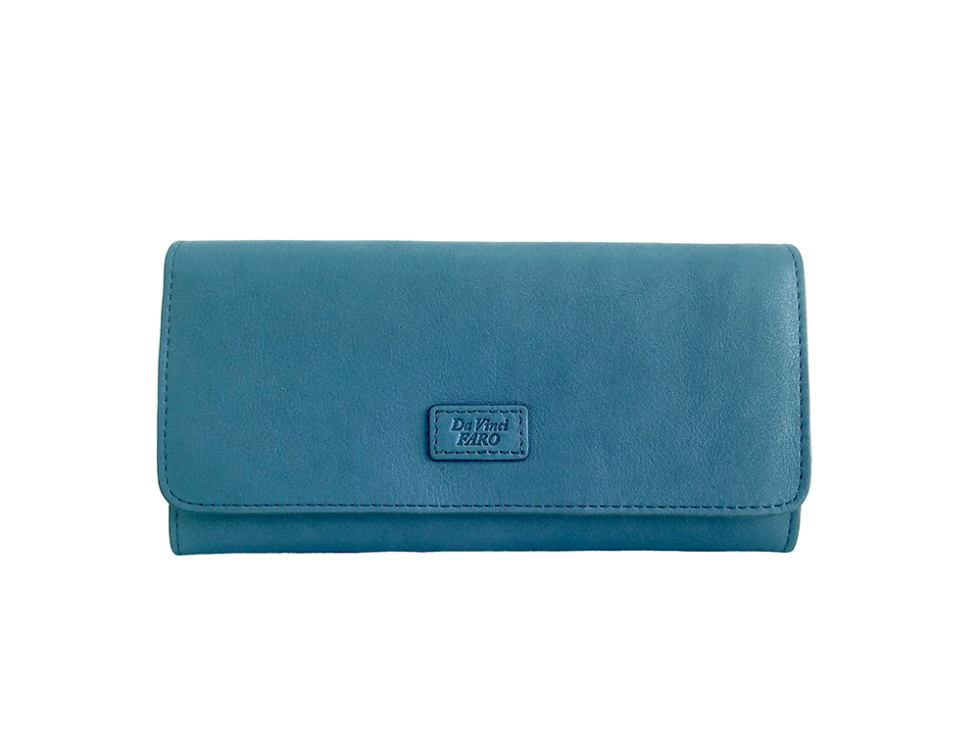 AROMA Mano Wallet Multi Flap Long Wallet NAVY ダヴィンチファーロ コレクション
