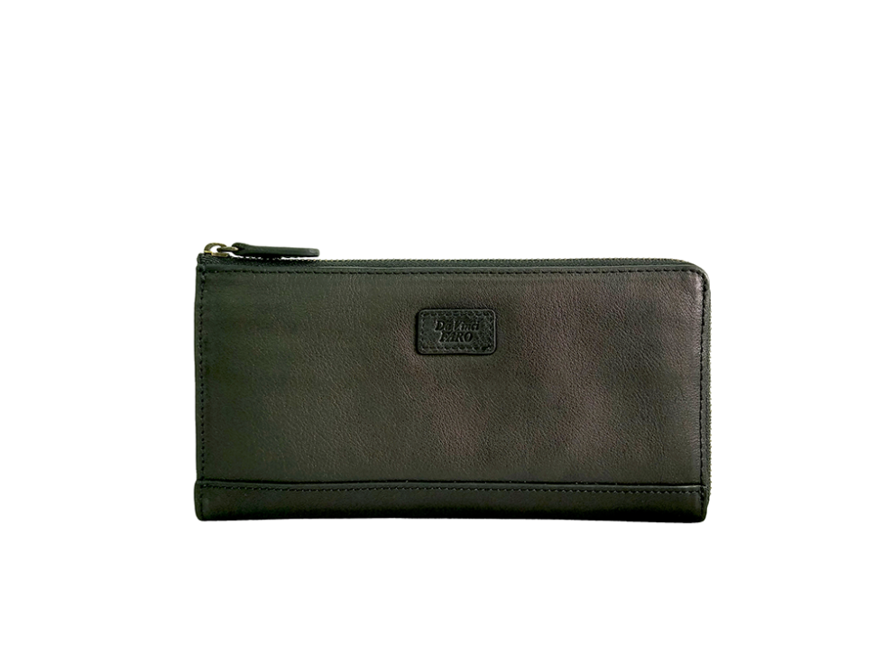 AROMA Mano Wallet L Zip Slim Case BLACK ダヴィンチファーロ コレクション