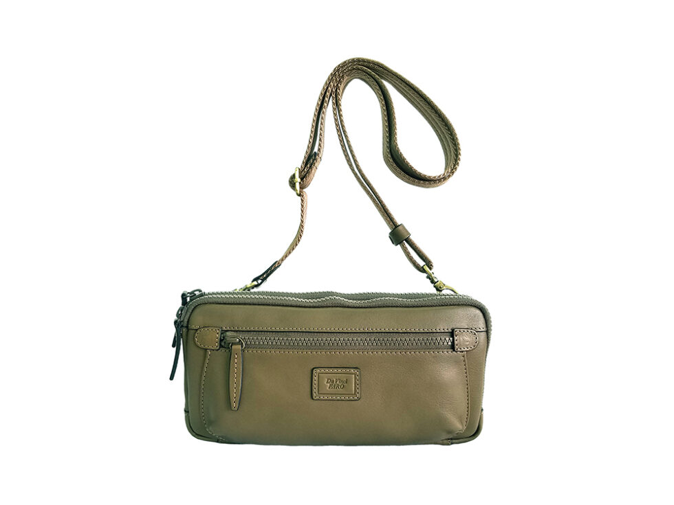 AROMA Double Wallet Bag OLIVE ダヴィンチファーロ コレクション