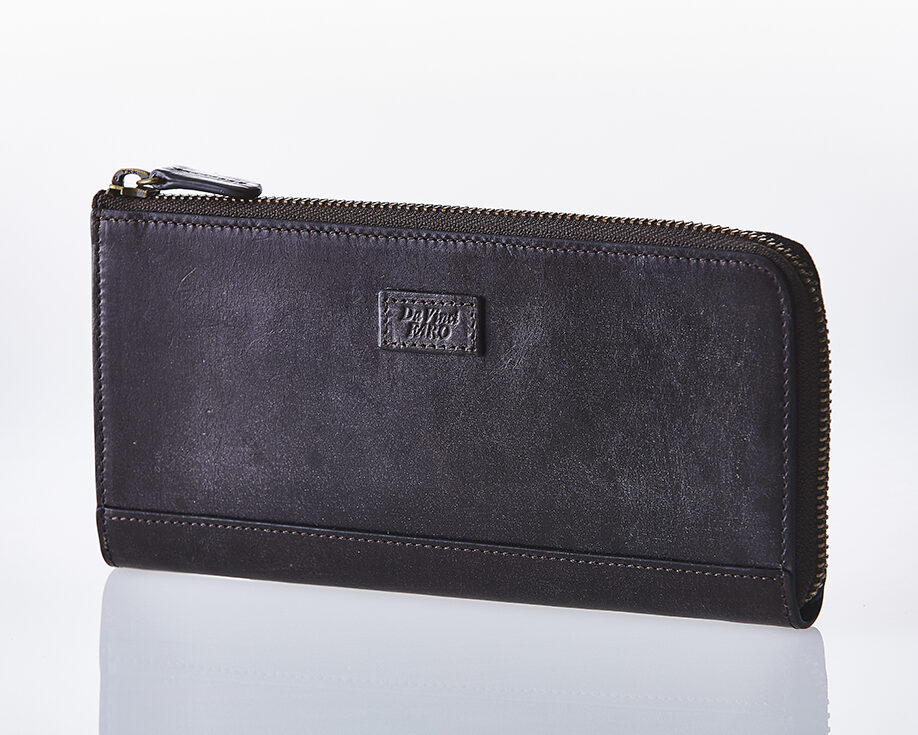 BRIDEL leather Slim Zip Wallet D.CHOCO ダヴィンチファーロ コレクション