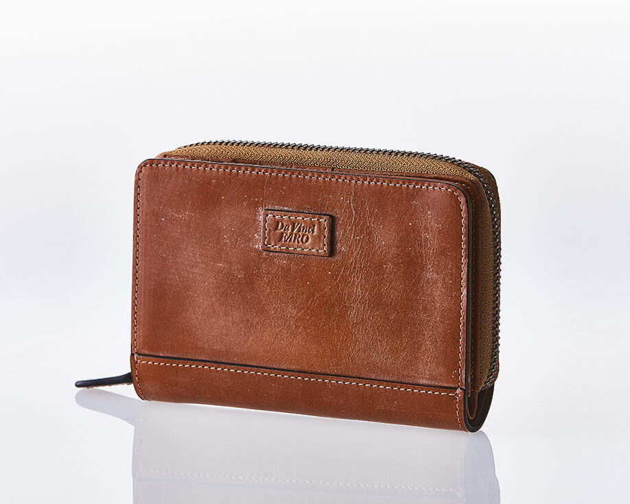 BRIDEL leather Round Zip Wallet COGNAC ダヴィンチファーロ コレクション