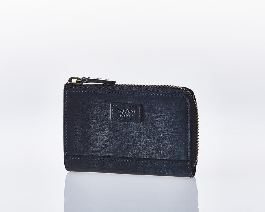 BRIDEL leather Two Way Action Zip Wallet D.NAVY ダヴィンチファーロ コレクション