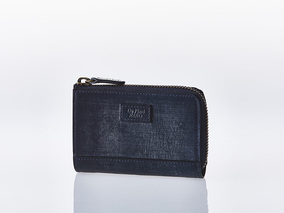 BRIDEL leather Two Way Action Zip Wallet D.NAVY ダヴィンチファーロ コレクション