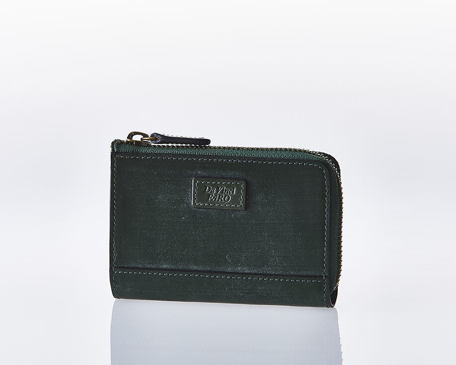BRIDEL leather Two Way Action Zip Wallet GREEN ダヴィンチファーロ コレクション