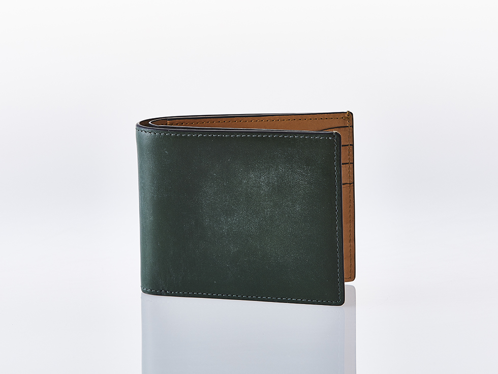 RIDLE MISTO Bi-fold Wallet GREEN ダヴィンチファーロ コレクション