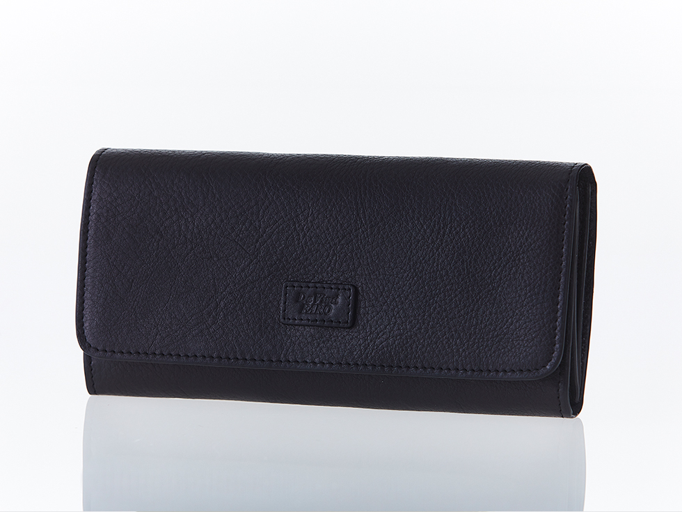 AROMA Mano Wallet Multi Flap Long Wallet BLACK ダヴィンチファーロ コレクション