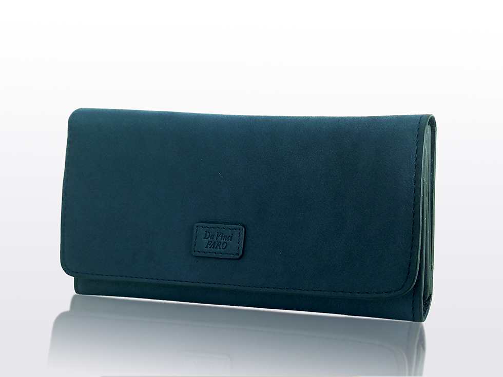 AROMA Mano Wallet Multi Flap Long Wallet NAVY ダヴィンチファーロ コレクション