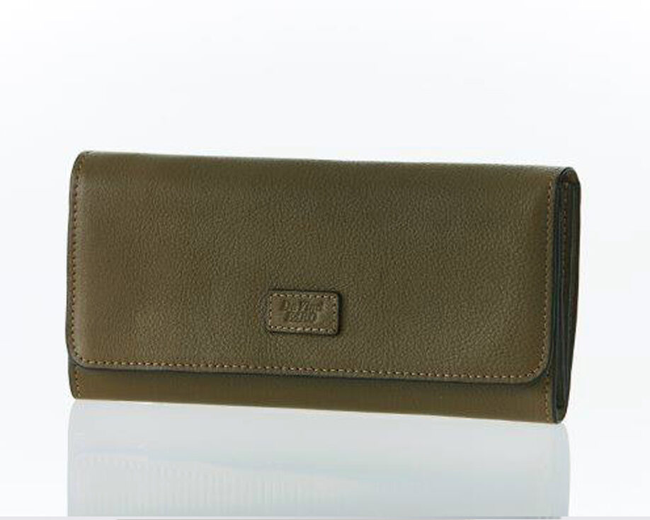 AROMA Mano Wallet Multi Flap Long Wallet OLIVE ダヴィンチファーロ コレクション