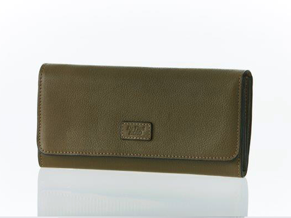 AROMA Mano Wallet Multi Flap Long Wallet OLIVE ダヴィンチファーロ コレクション