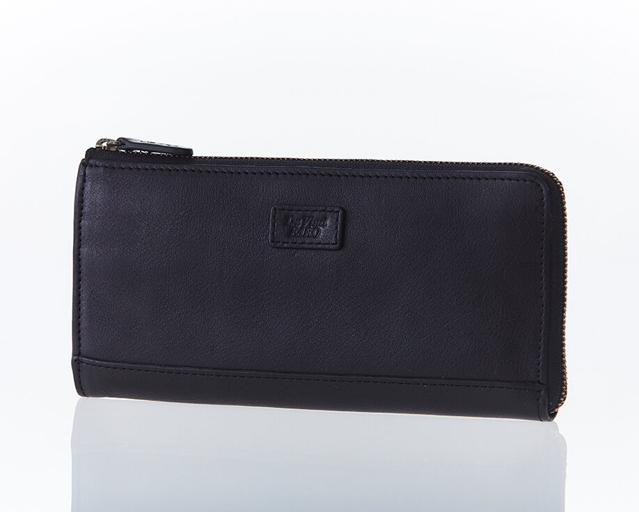 AROMA Mano Wallet L Zip Slim Case BLACK ダヴィンチファーロ コレクション