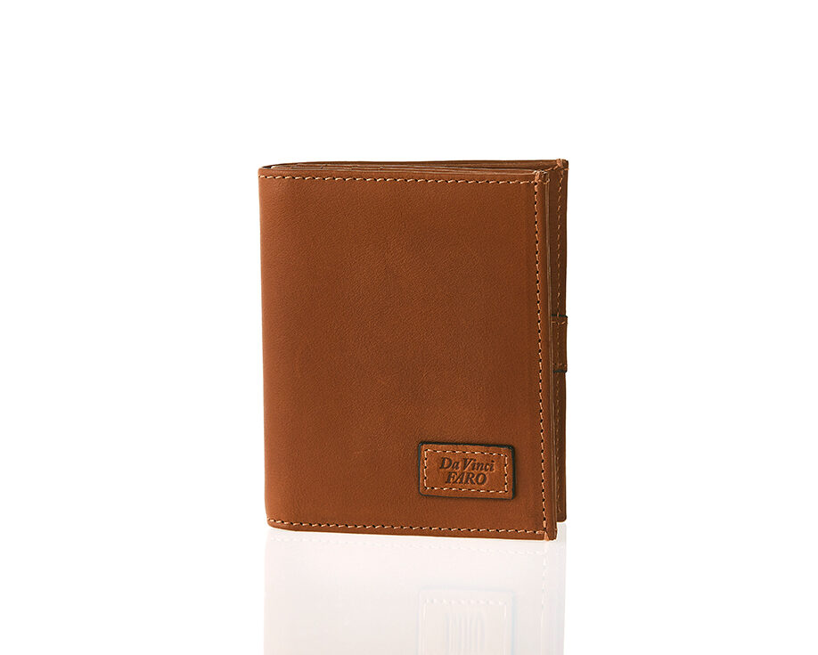 AROMA Mano Wallet Folding smart case COGNAC ダヴィンチファーロ コレクション
