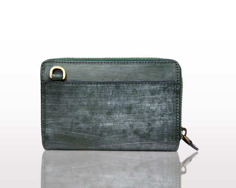 Tutto Bloom Round-zip Middle Wallet GREENダヴィンチファーロ