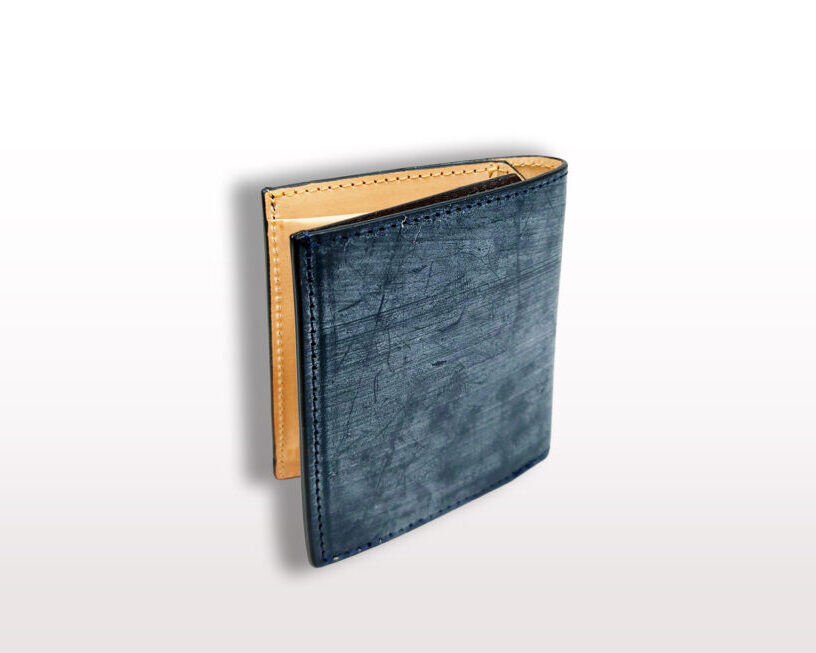 NICOLA Bridle Misto Bi fold Wallet(with Coin Pocket) D.NAVY