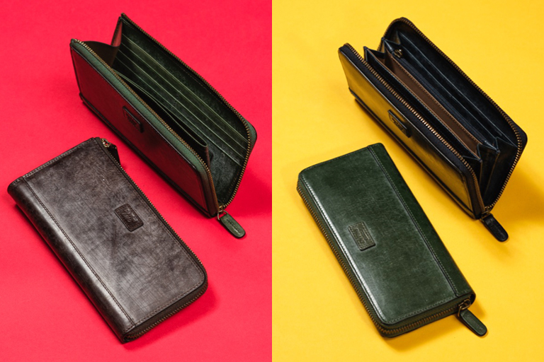 ブライドルレザーの長財布、L字VSラウンド・ファスナーを比較