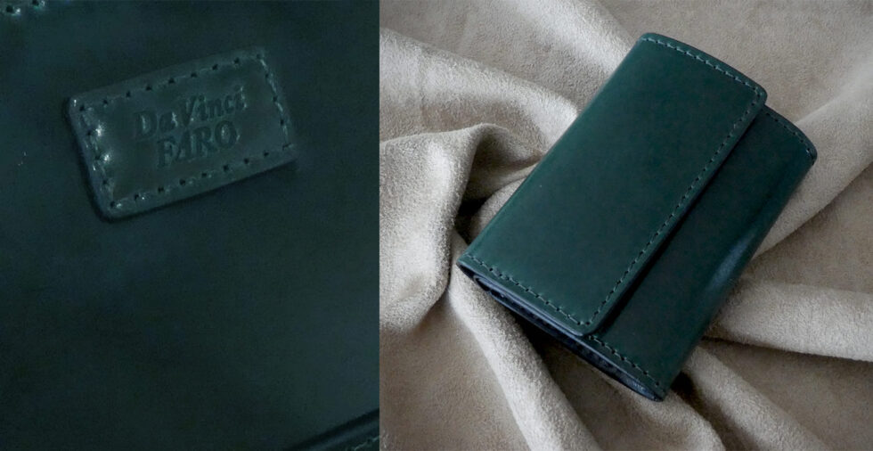 コードバン財布　カラーグリーン