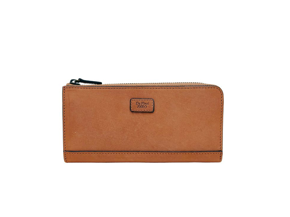 BRIGHTON Oak Bark L-zip Long wallet (wide type) Brown