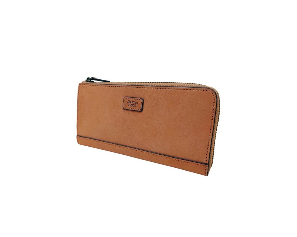 BRIGHTON Oak Bark L-zip Long wallet (wide type) BROWN