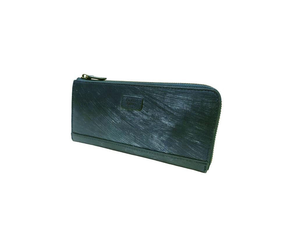 BRIGHTON Oak Bark L-zip Long wallet (wide type) NAVY
