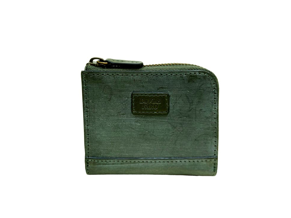 BRIGHTON Oak Bark L-zip Bi fold wallet GREEN