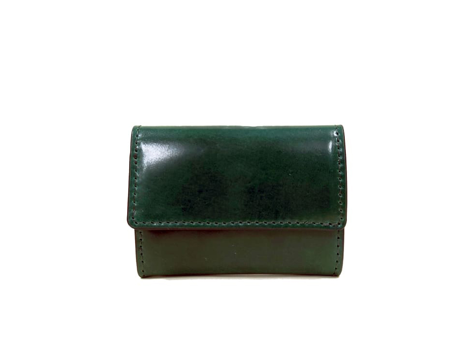 EMILIA Shell Cordovan Flap Mini Wallet