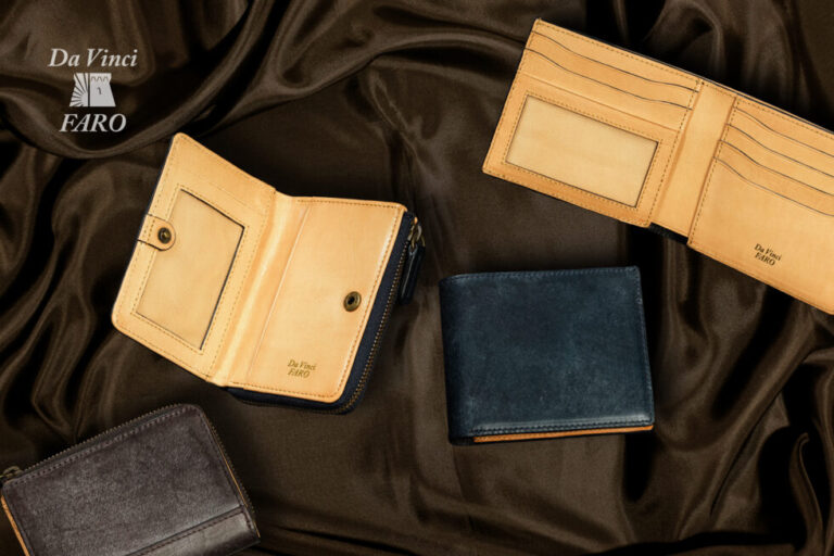 ブライドルレザーの二つ折り財布_外装と内装のイメージ