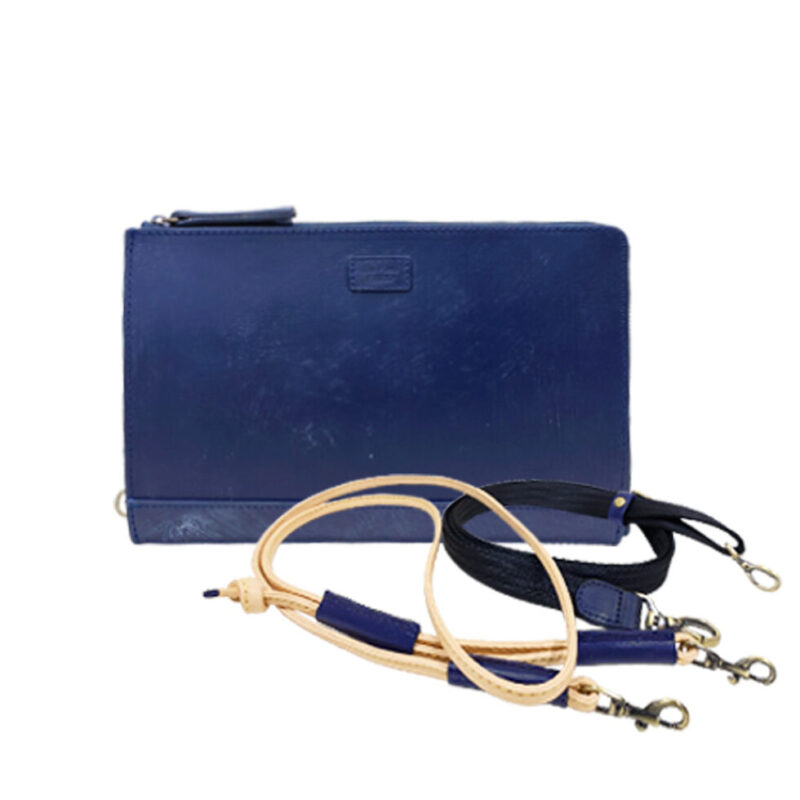 Linea BRIGHTON Oakbark Bridle Body Bag BLUE ダヴィンチファーロ　コレクション