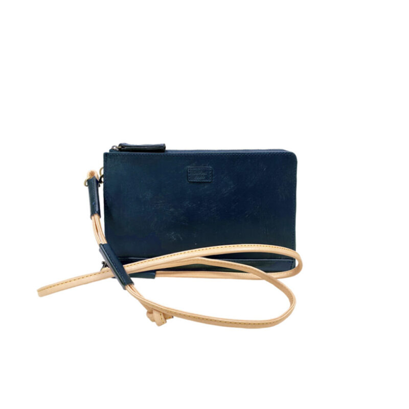 Linea BRIGHTON Oakbark Bridle Body Bag BLUE ダヴィンチファーロ　コレクション