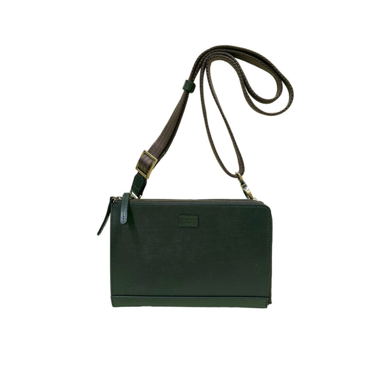 Linea BRIGHTON Oakbark Bridle Body Bag GREEN ダヴィンチファーロ　コレクション