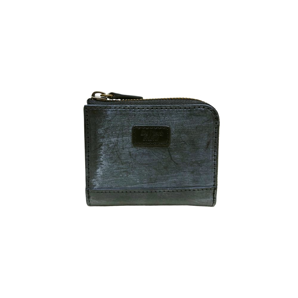 ダヴィンチファーロのコレクション「BRIGHTON Oak Bark L-zip Bi fold wallet」BLACK