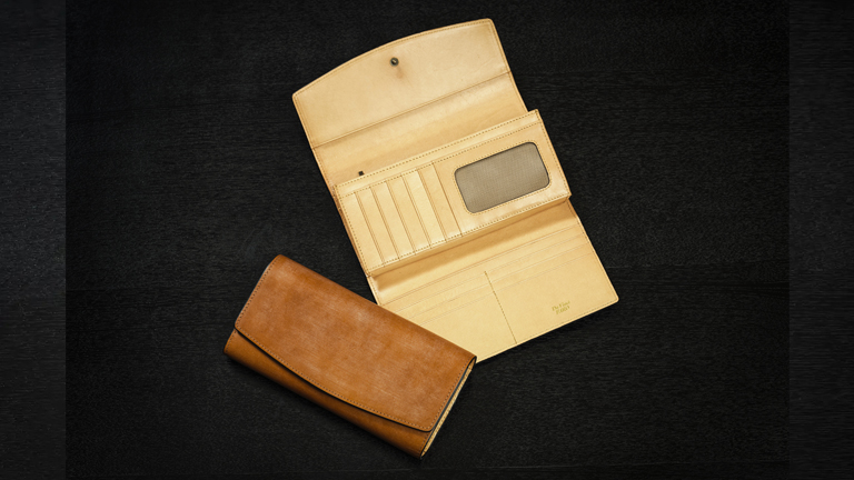 ダヴィンチファーロのコレクション「BRIGHTON Oak Bark Flap Long Wallet」